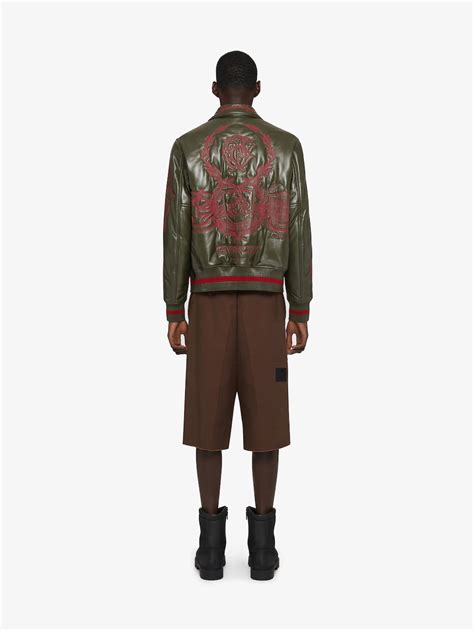 givenchy bomber replica|GIVENCHY Crest bomber jacket in embroidered leather .